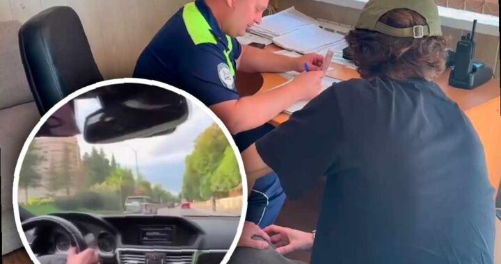 В Сочи оштрафовали водителя за опасное вождение