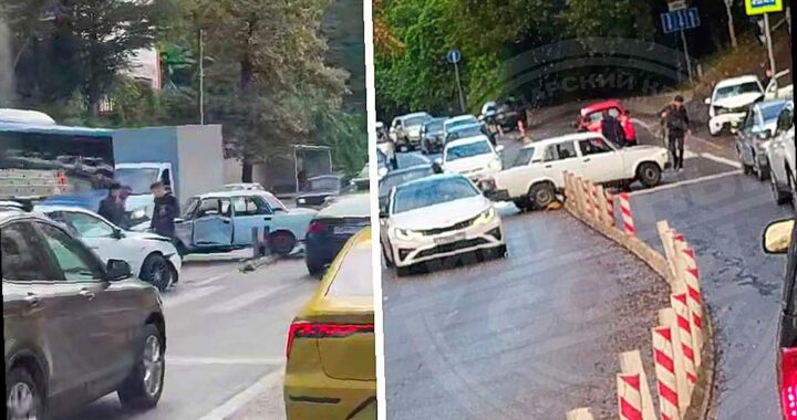 ДТП на спуске с Мамайского перевала вызвало пробки в Дагомысе