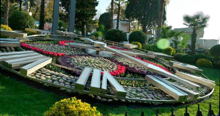 В Сочи обновили и модернизировали цветочные часы на Войкова